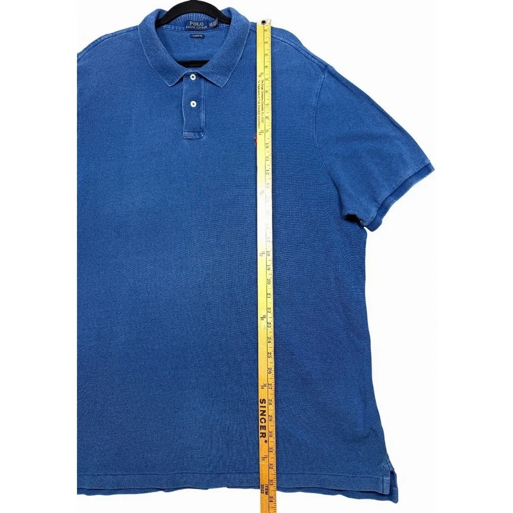 Polo Ralph Lauren Classic Fit Polo Shirt‎ Mens XXL Blue Cotton Short Sleeve